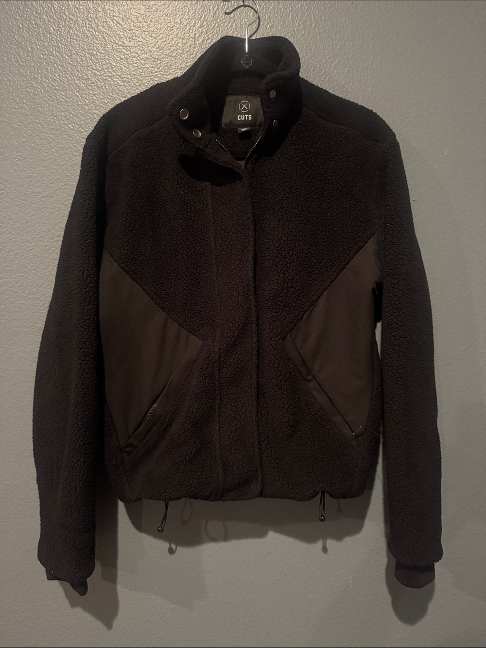 Cuts Clothing Black Teddy Sherpa Jacket